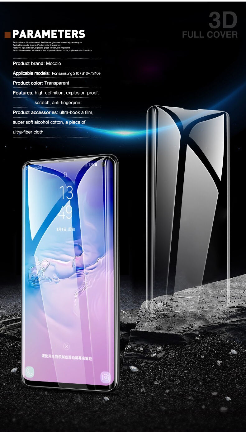 Mocolo Tvrdené sklo 3D pre Samsung Galaxy S10 - číre