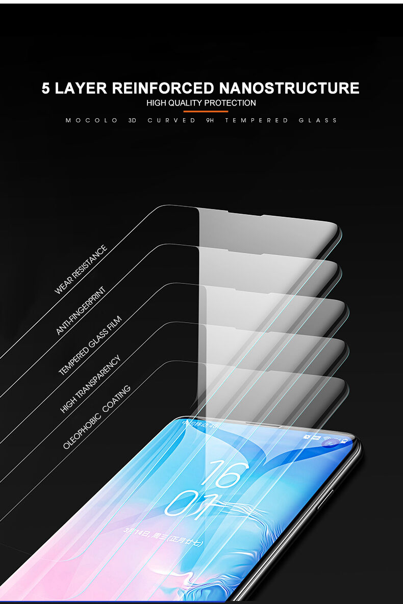 Mocolo Tvrdené sklo 3D pre Samsung Galaxy S10 - číre