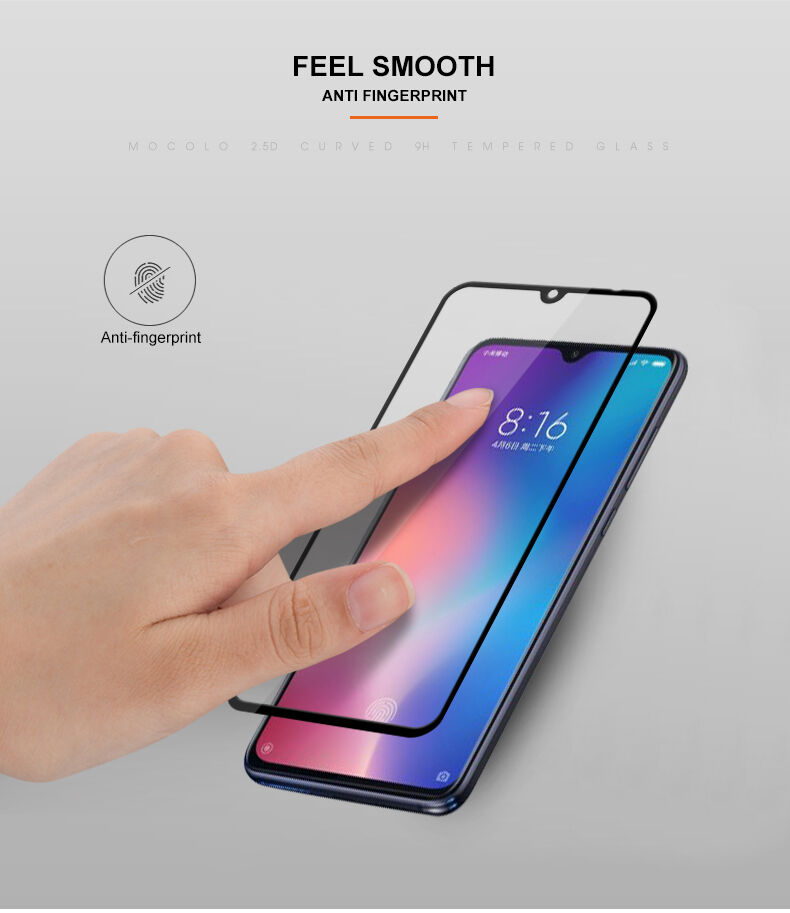 Mocolo Tvrdené sklo 3D pre Xiaomi Mi 9 - čierne