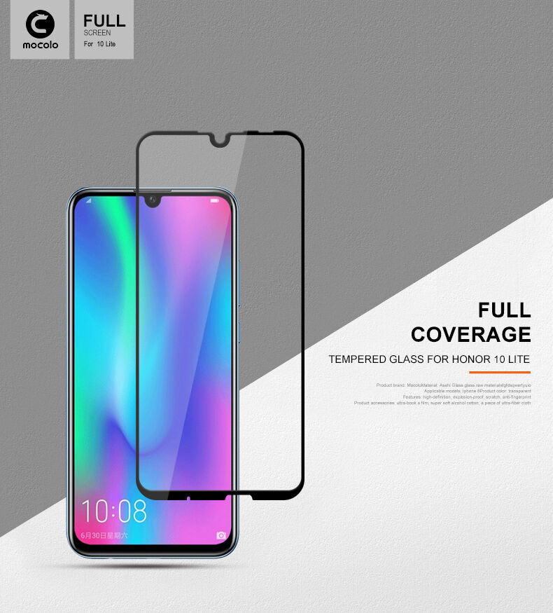 Mocolo Tvrdené sklo 3D pre Honor 10 Lite / Huawei P Smart (2019) - čierne