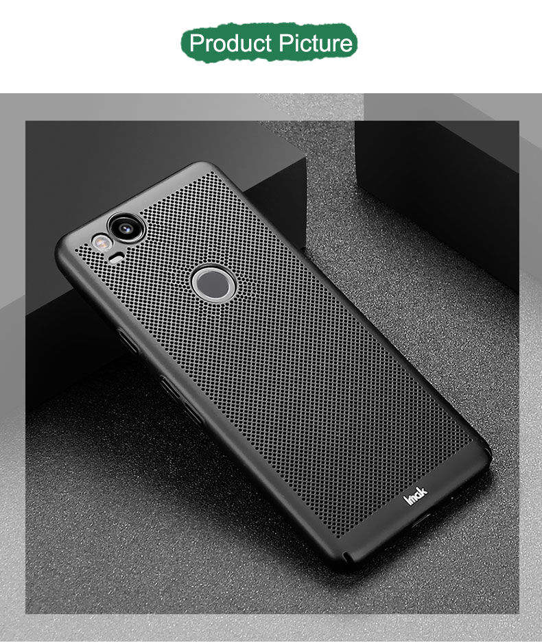 Imak plastový kryt s vetraním pre Google Pixel 2 - čierny
