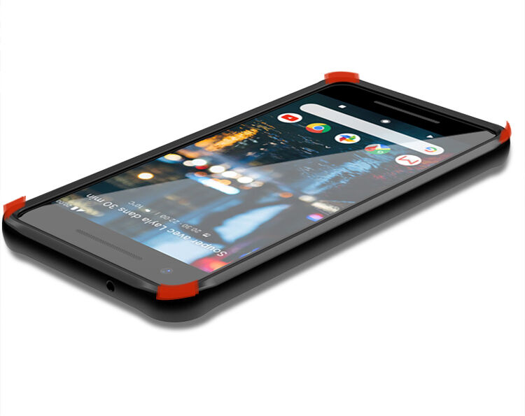 Ipaky nárazuvzdorný číry kryt s rámčekom pre Google Pixel 2 - čierny