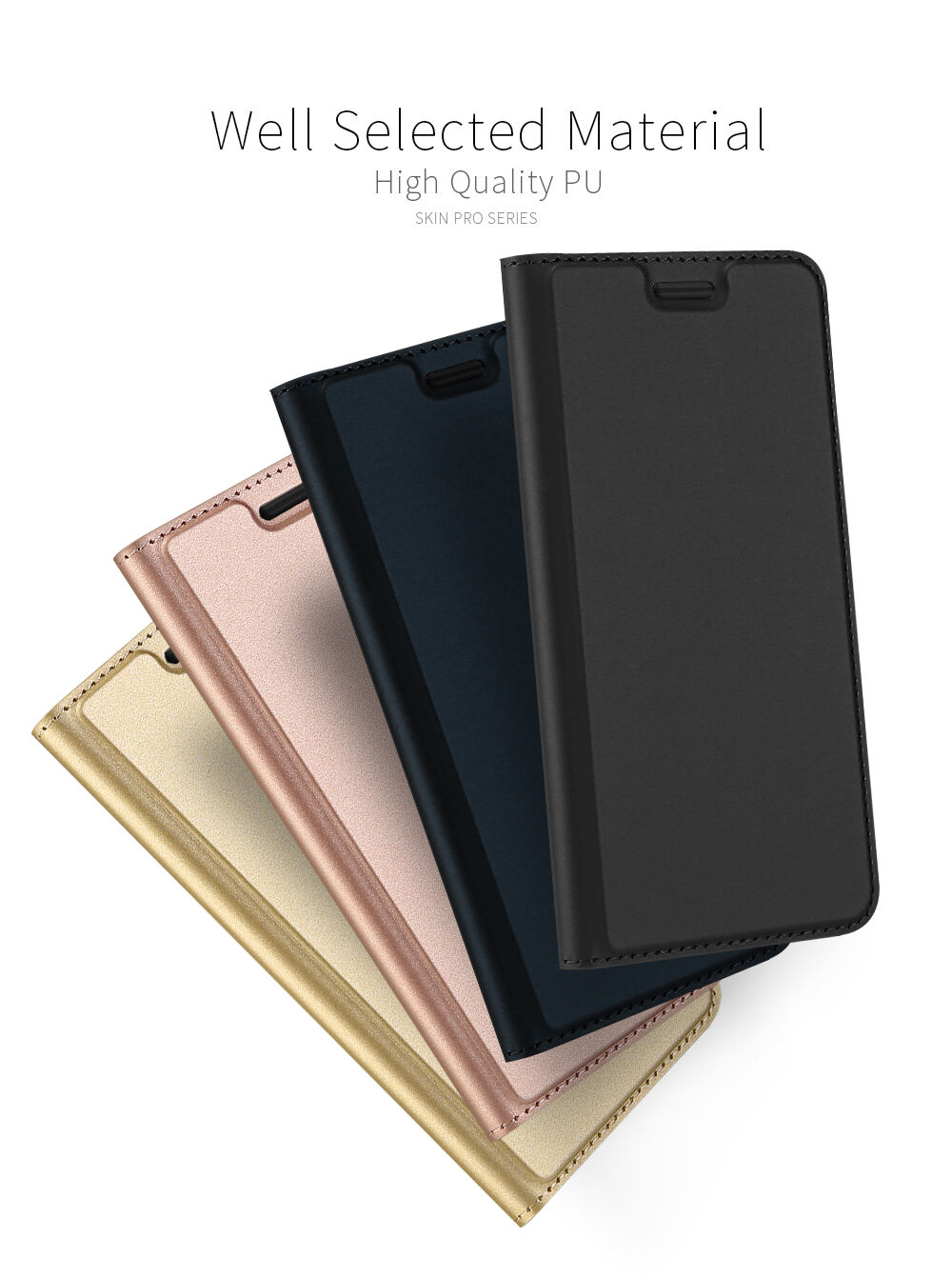 Dux Ducis Skin Pro flipové puzdro pre Google Pixel 2 - ružovo-zlaté