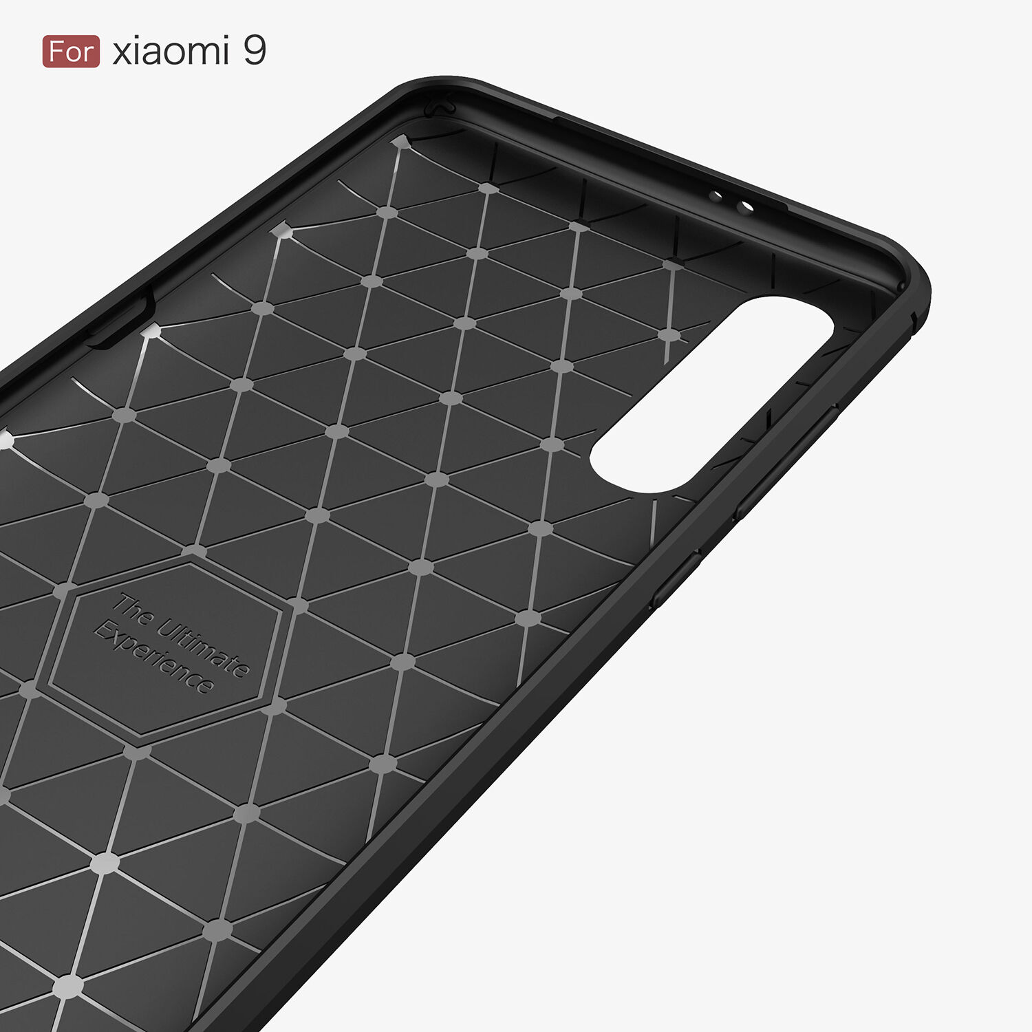 Plastový kryt s brúsenou textúrou pre Xiaomi Mi 9 - tmavomodrý