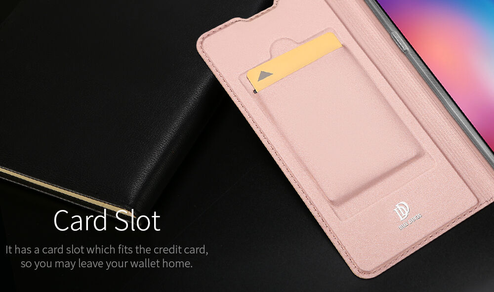 Dux Ducis Skin Pro kožené puzdro pre Xiaomi Mi 9 - tmavomodré