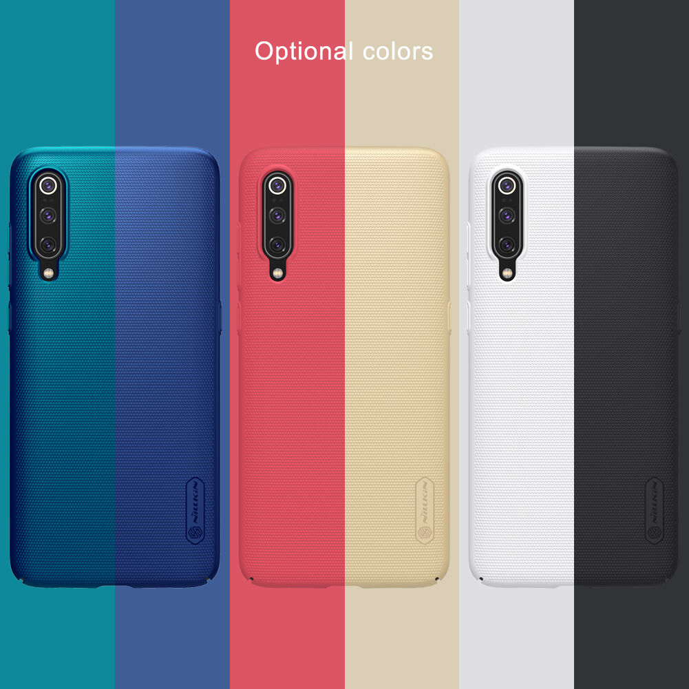 Nillkin drážkovaný kryt z tvrdého plastu pre Xiaomi Mi 9 - zlatý