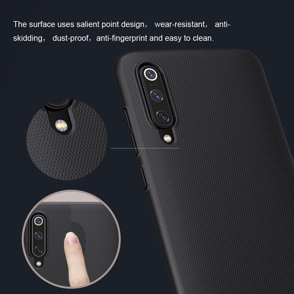 Nillkin drážkovaný kryt z tvrdého plastu pre Xiaomi Mi 9 - červený