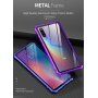 Kryt s kovovým rámčekom a tvrdeným sklom pre Xiaomi Mi 9 - modrý