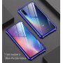 Kryt s kovovým rámčekom a tvrdeným sklom pre Xiaomi Mi 9 - modrý