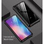 Kryt s kovovým rámčekom a tvrdeným sklom pre Xiaomi Mi 9 - modrý