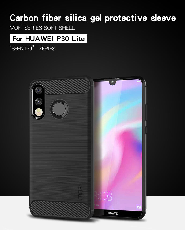 Mofi kryt s brúsenou textúrou pre Huawei P30 Lite - čierny
