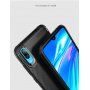 Plastový kryt s textúrou karbónu pre Huawei Y7 (2019) - tmavomodrý