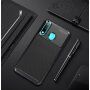 Plastový kryt s textúrou karbónu pre Huawei P30 Lite - čierny