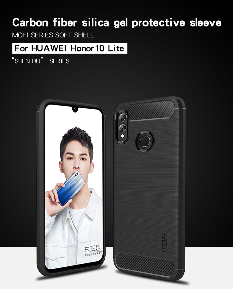 Mofi Plastový kryt s brúsenou textúrou pre Honor 10 Lite - tmavomodrý