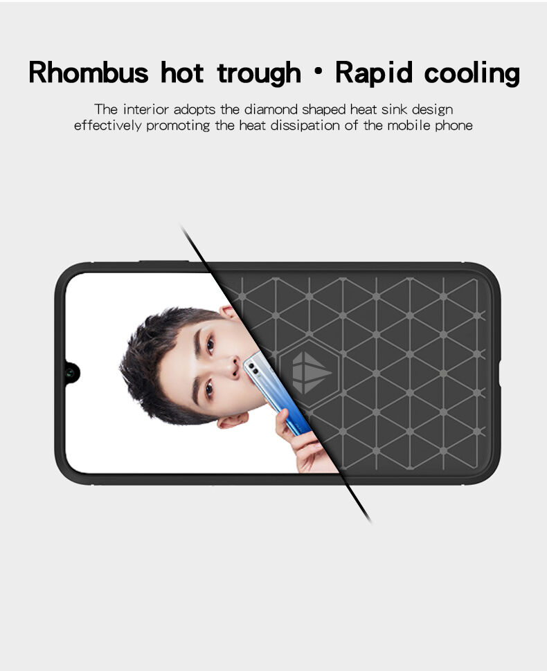 Mofi Plastový kryt s brúsenou textúrou pre Honor 10 Lite - tmavomodrý