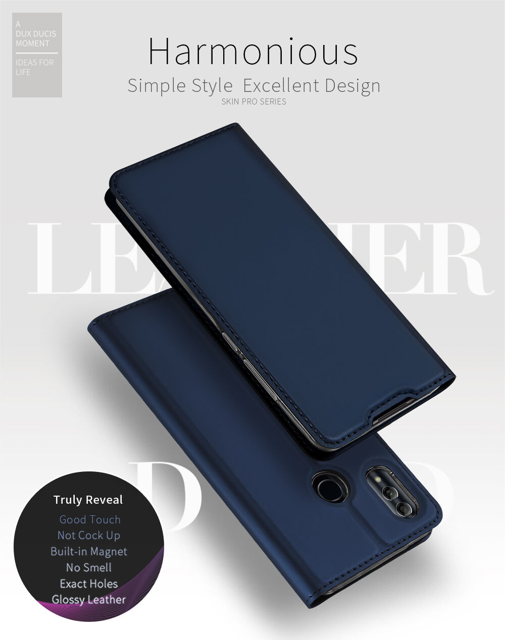 Dux Ducis Skin Pro flipové puzdro pre Honor 10 Lite - zlaté