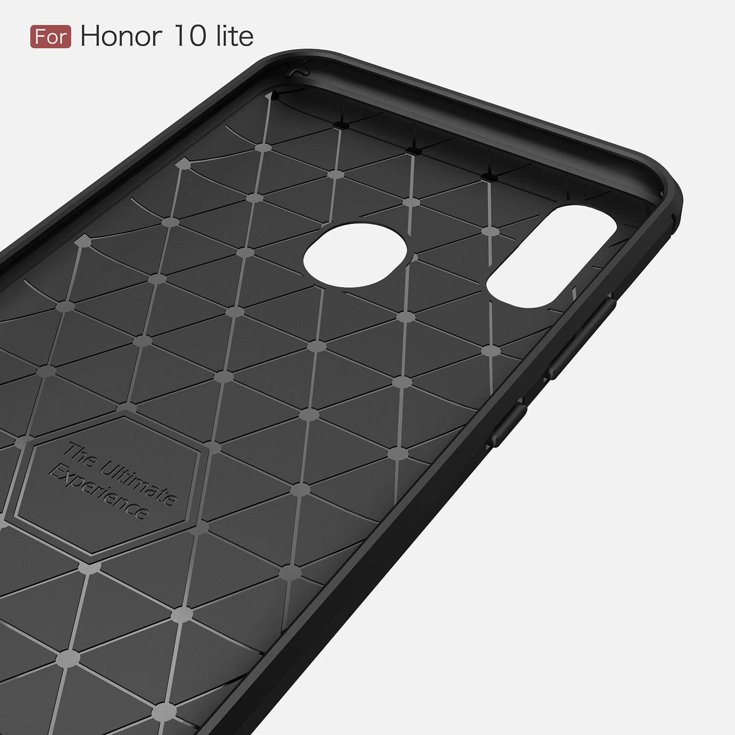 Kryt s brúsenou a karbónovou textúrou pre Huawei P Smart (2019) / Honor 10 Lite - čierny