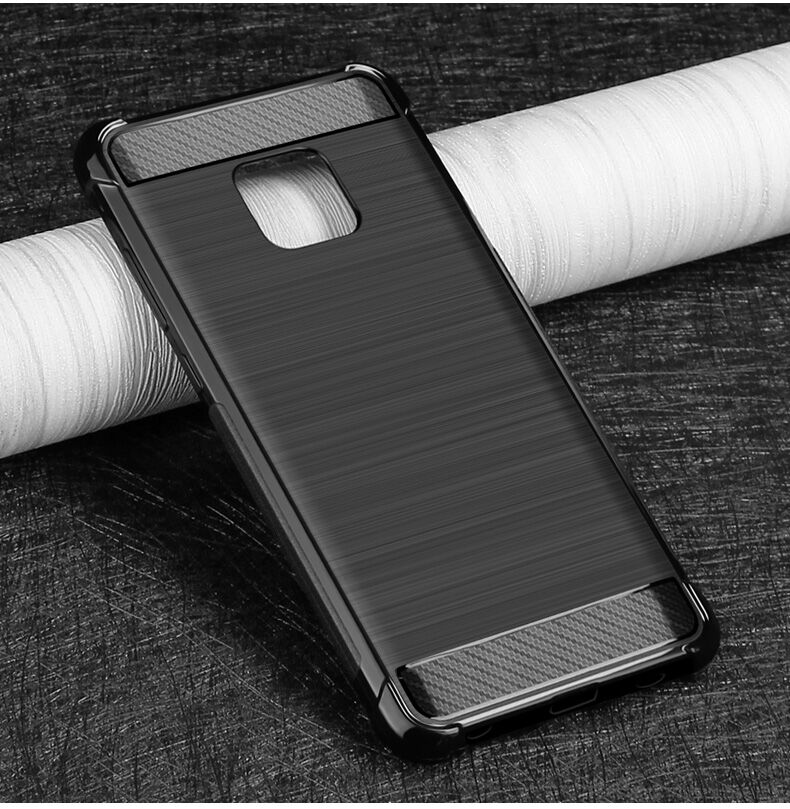 Imak kryt s brúsenou a karbónovou textúrou pre Huawei Mate 20 Pro - čierny