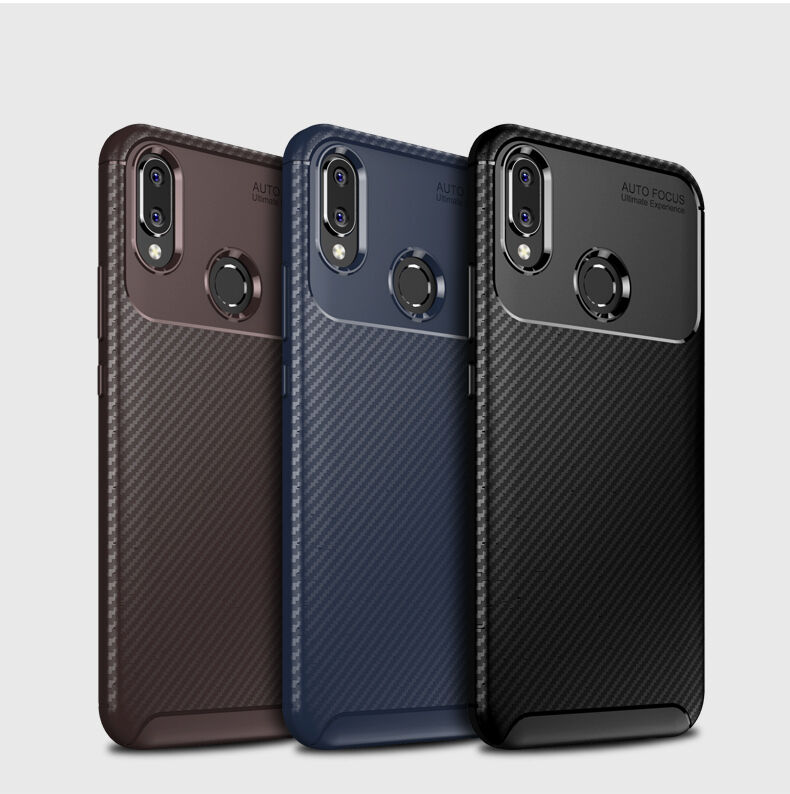 Plastový kryt s textúrou karbónu pre Huawei Nova 3i - čierny