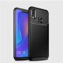 Plastový kryt s textúrou karbónu pre Huawei Nova 3i - čierny