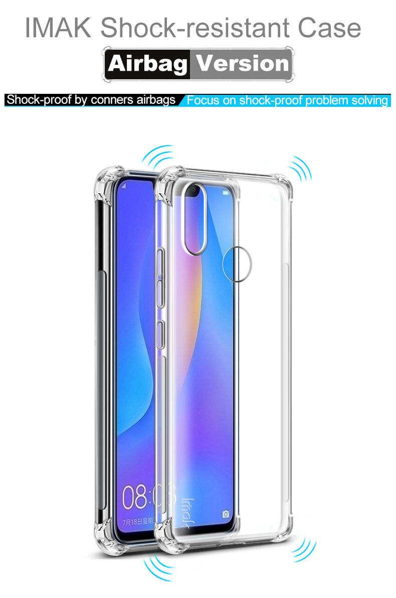Imak číry kryt s rámčekom pre Huawei Nova 3i - strieborný