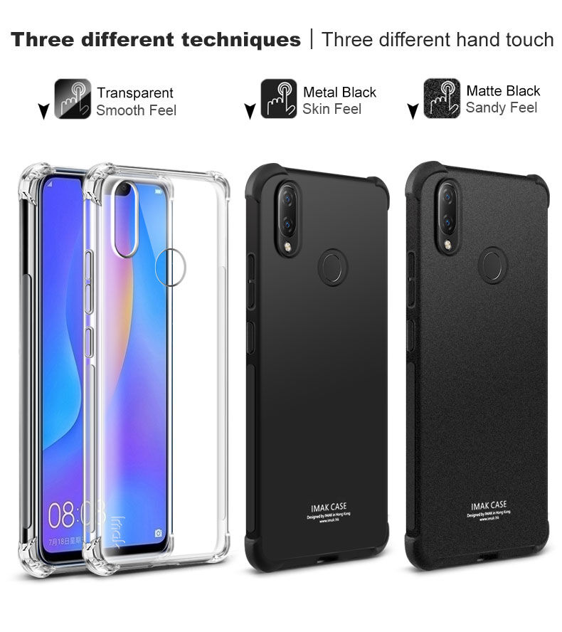 Imak číry kryt s rámčekom pre Huawei Nova 3i - strieborný