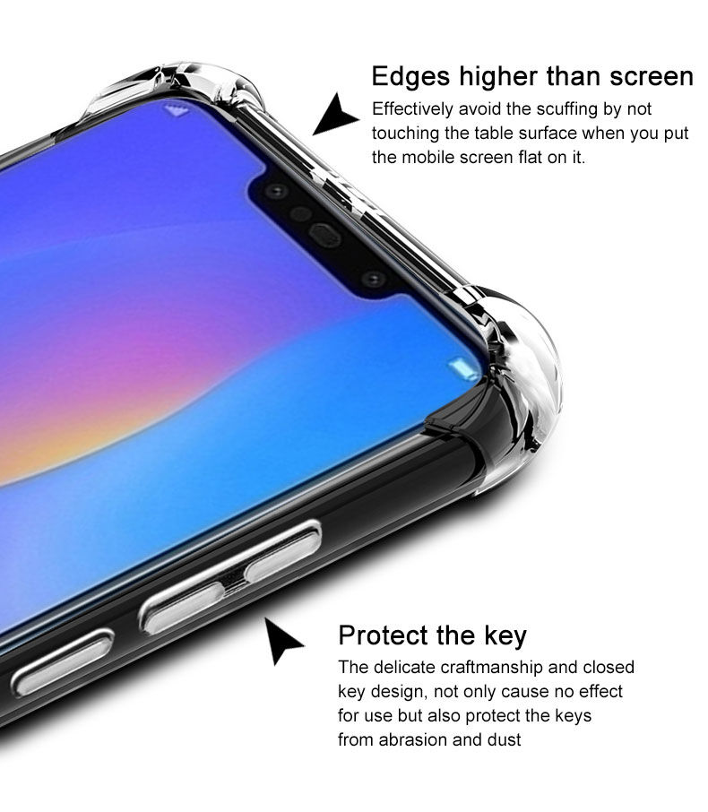 Imak číry kryt s rámčekom pre Huawei Nova 3i - strieborný