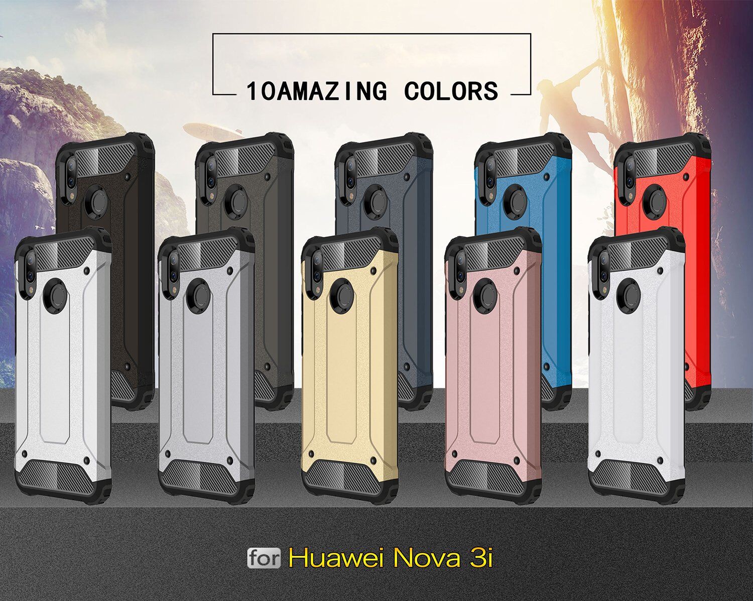 Superodolný kryt Armor pre Huawei Nova 3i - zlatý