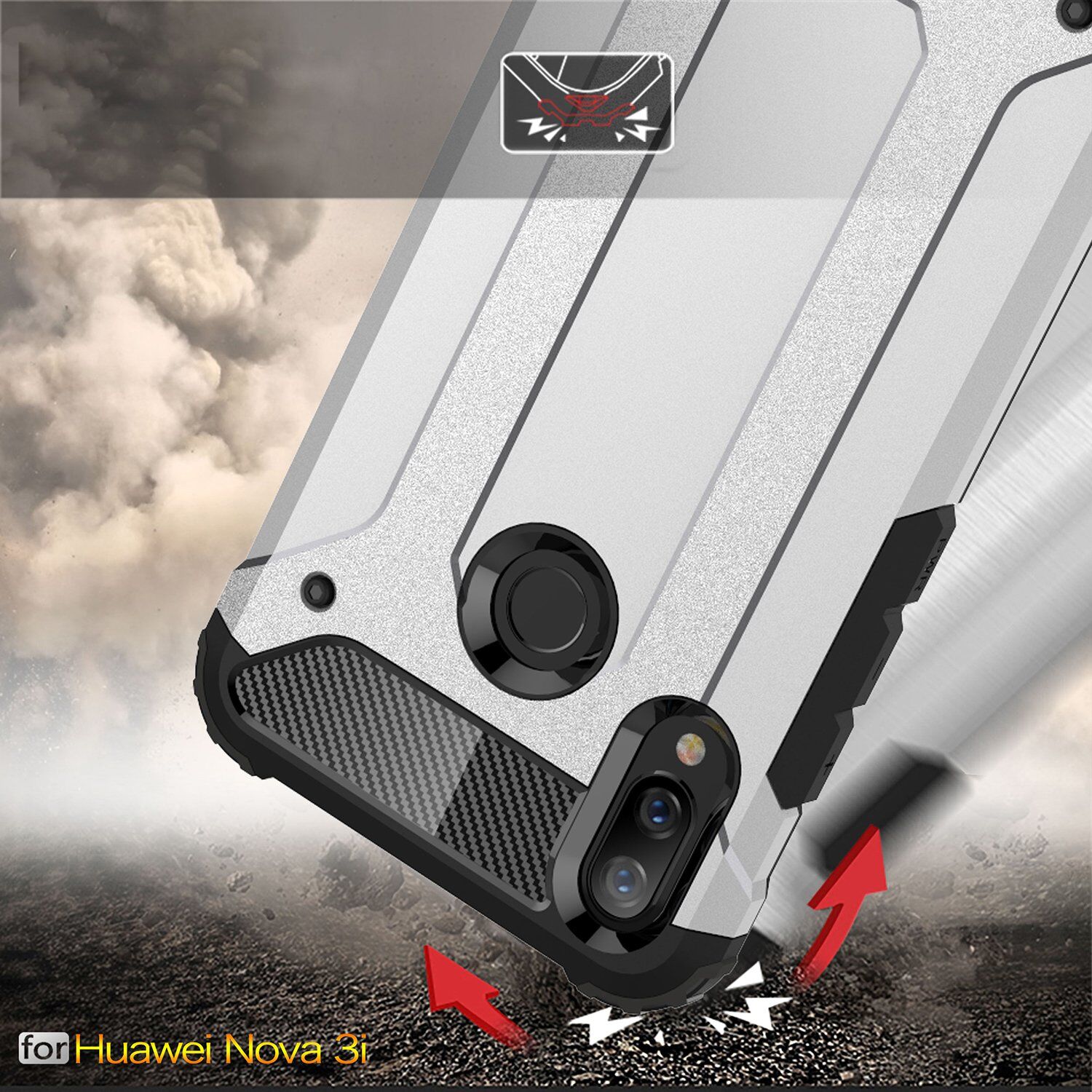 Superodolný kryt Armor pre Huawei Nova 3i - zlatoružový