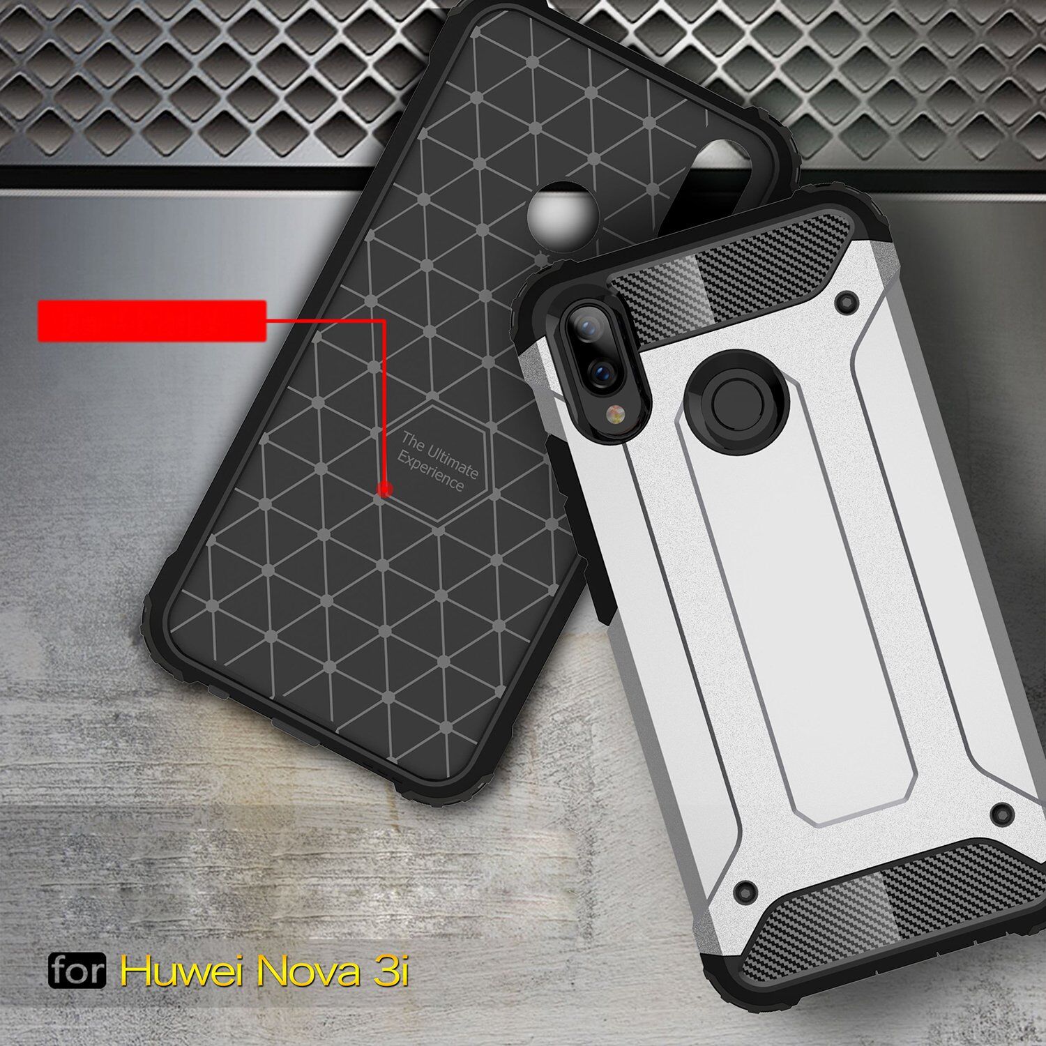 Superodolný kryt Armor pre Huawei Nova 3i - zlatoružový