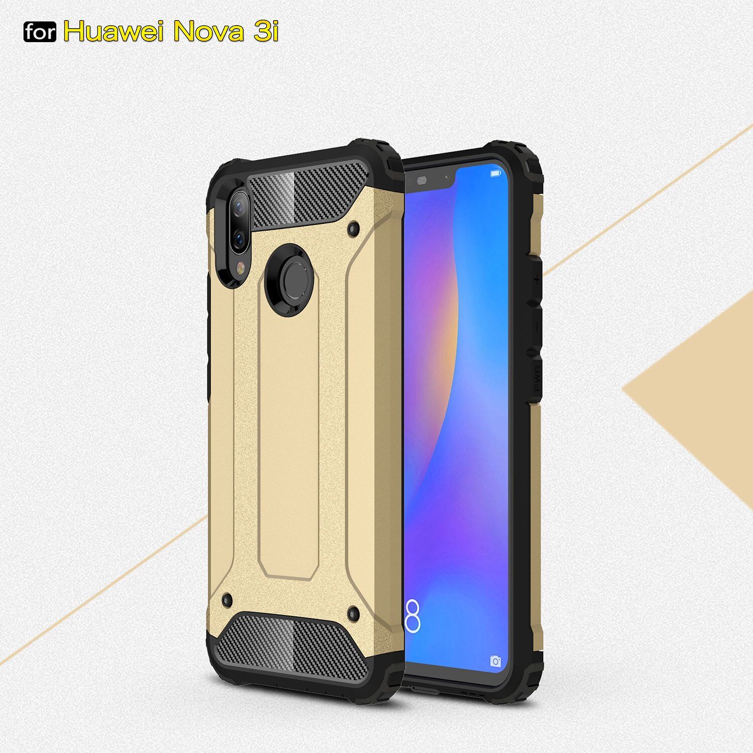 Superodolný kryt Armor pre Huawei Nova 3i - zlatoružový