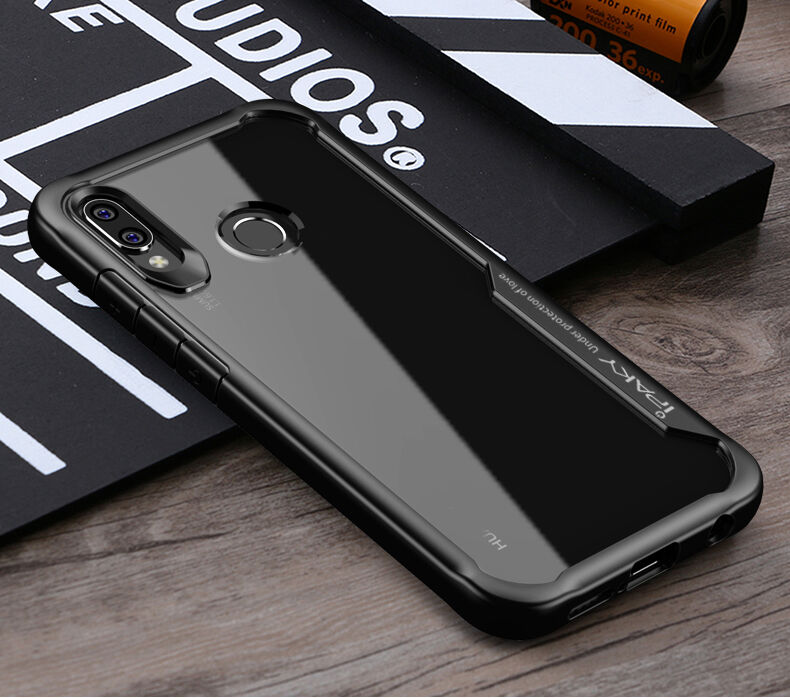 Ipaky číry kryt s rámčekom pre Huawei Nova 3 - červený