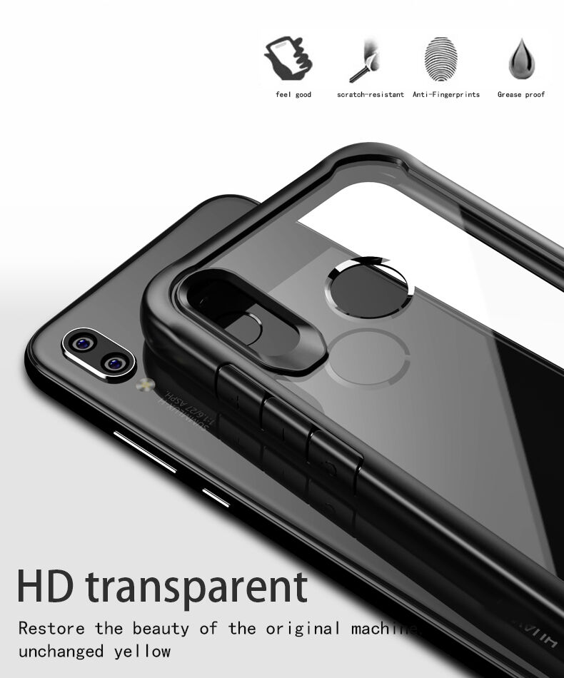 Ipaky číry kryt s rámčekom pre Huawei Nova 3 - čierny