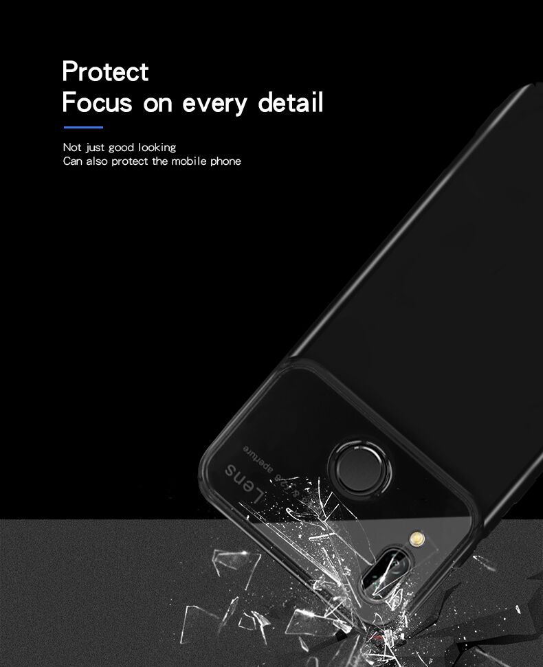 Mofi zadný kryt z plastu a skla pre Huawei P20 Lite - čierny