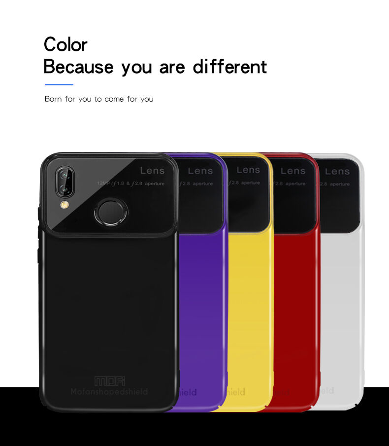 Mofi zadný kryt z plastu a skla pre Huawei P20 Lite - čierny