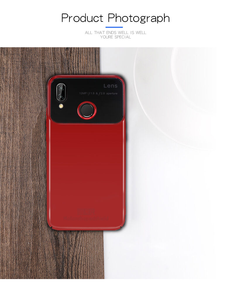 Mofi zadný kryt z plastu a skla pre Huawei P20 Lite - čierny