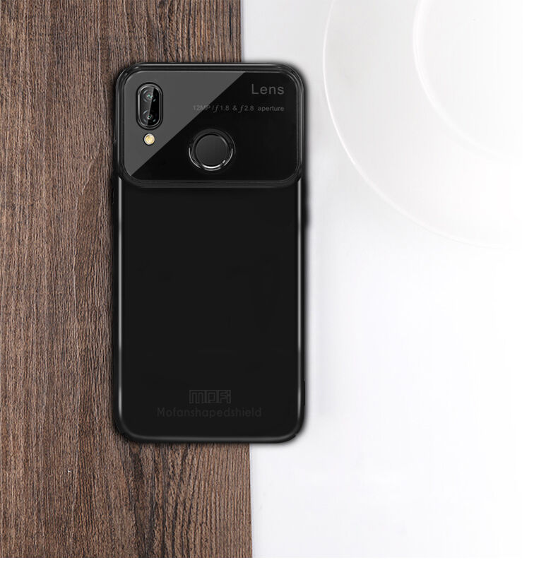Mofi zadný kryt z plastu a skla pre Huawei P20 Lite - čierny