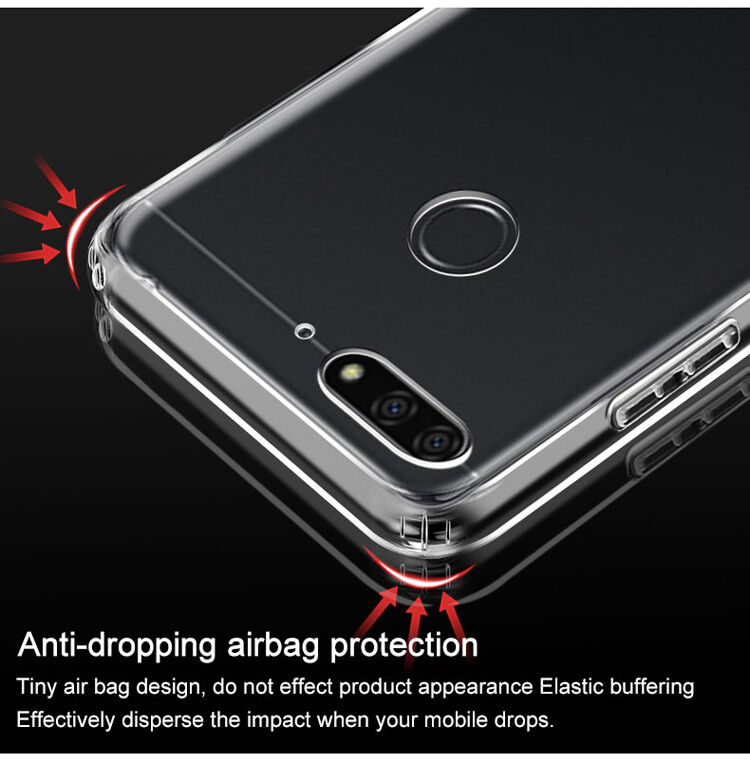 Imak nárazuvzdorný kryt s ochranou displeja pre Huawei Y7 Prime (2018) - transparentný