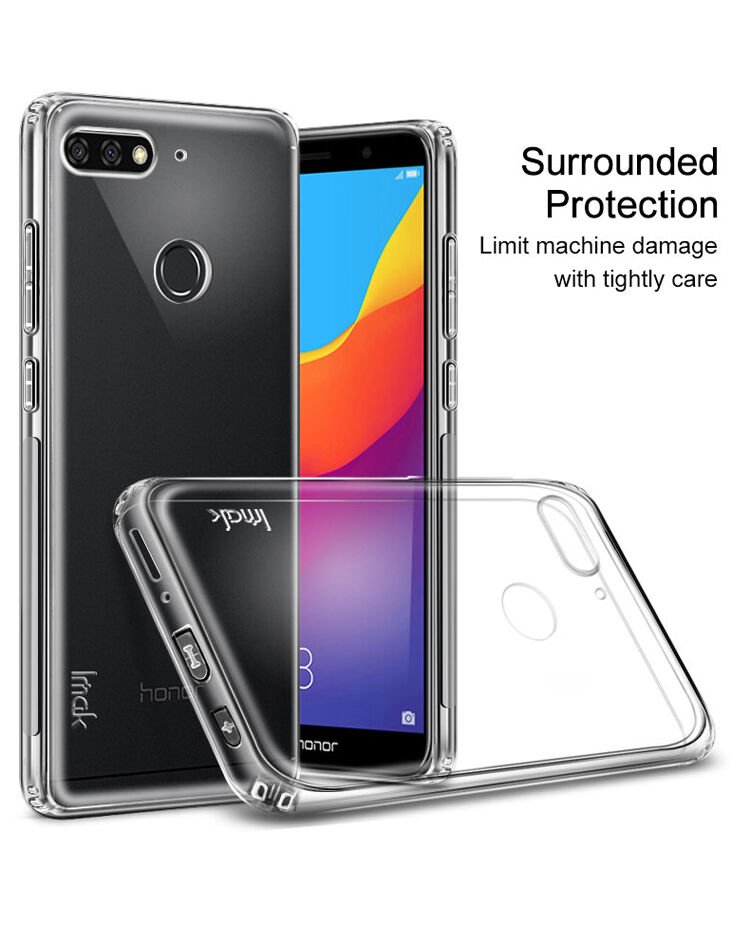 Imak nárazuvzdorný kryt s ochranou displeja pre Huawei Y7 Prime (2018) - transparentný