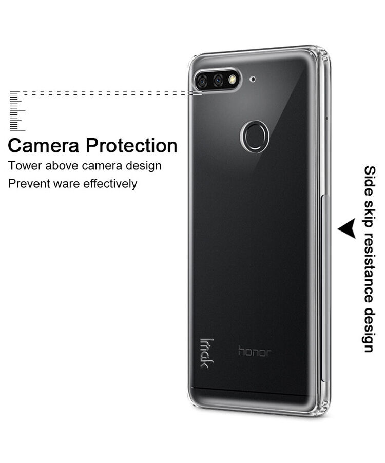 Imak nárazuvzdorný kryt s ochranou displeja pre Huawei Y7 Prime (2018) - transparentný