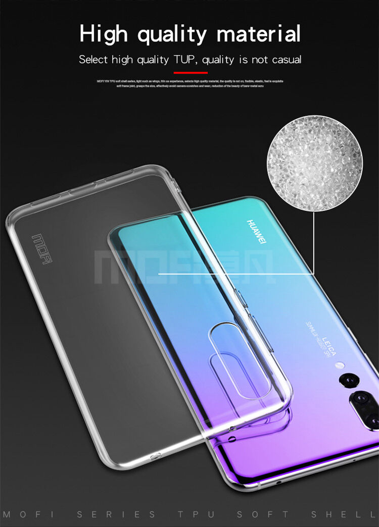 Mofi Yin priehľadný kryt z mäkkého plastu pre Huawei P20 Pro - modrý
