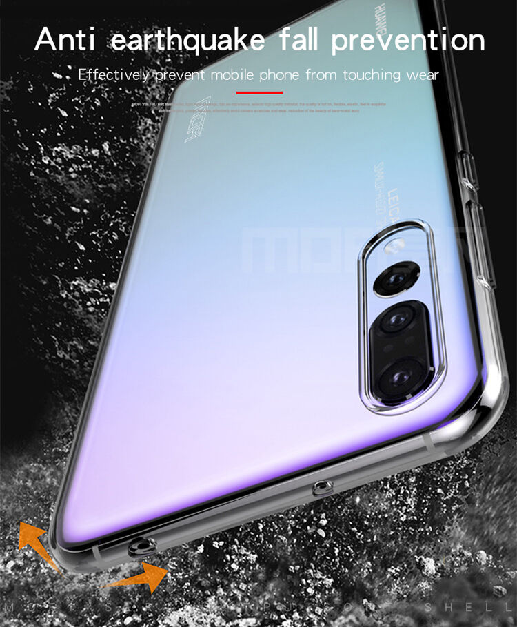 Mofi Yin priehľadný kryt z mäkkého plastu pre Huawei P20 Pro - ružový