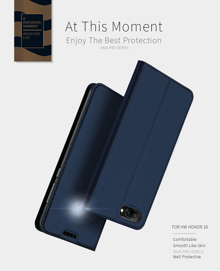 Dux Ducis Skin Pro flipové puzdro pre Honor 10 - tmavomodré