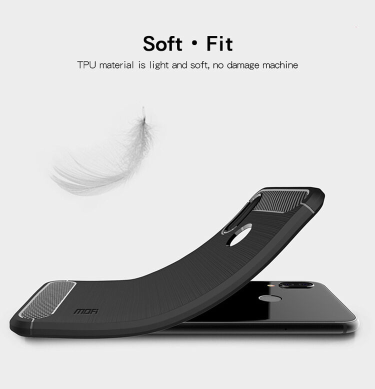 Mofi Plastový kryt s brúsenou textúrou pre Huawei P20 Lite - čierny