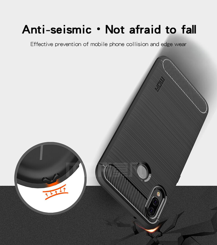 Mofi Plastový kryt s brúsenou textúrou pre Huawei P20 Lite - čierny