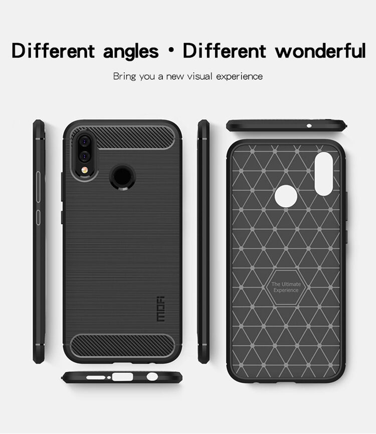 Mofi Plastový kryt s brúsenou textúrou pre Huawei P20 Lite - čierny