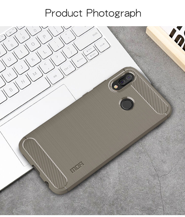 Mofi Plastový kryt s brúsenou textúrou pre Huawei P20 Lite - čierny
