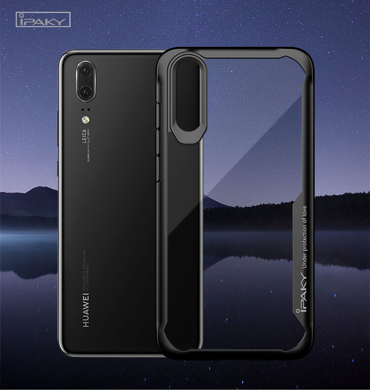 Ipaky číry kryt s rámčekom pre Huawei P20 Lite - červený