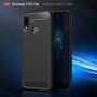 Plastový kryt s brúsenou textúrou na Huawei P20 Lite - čierny