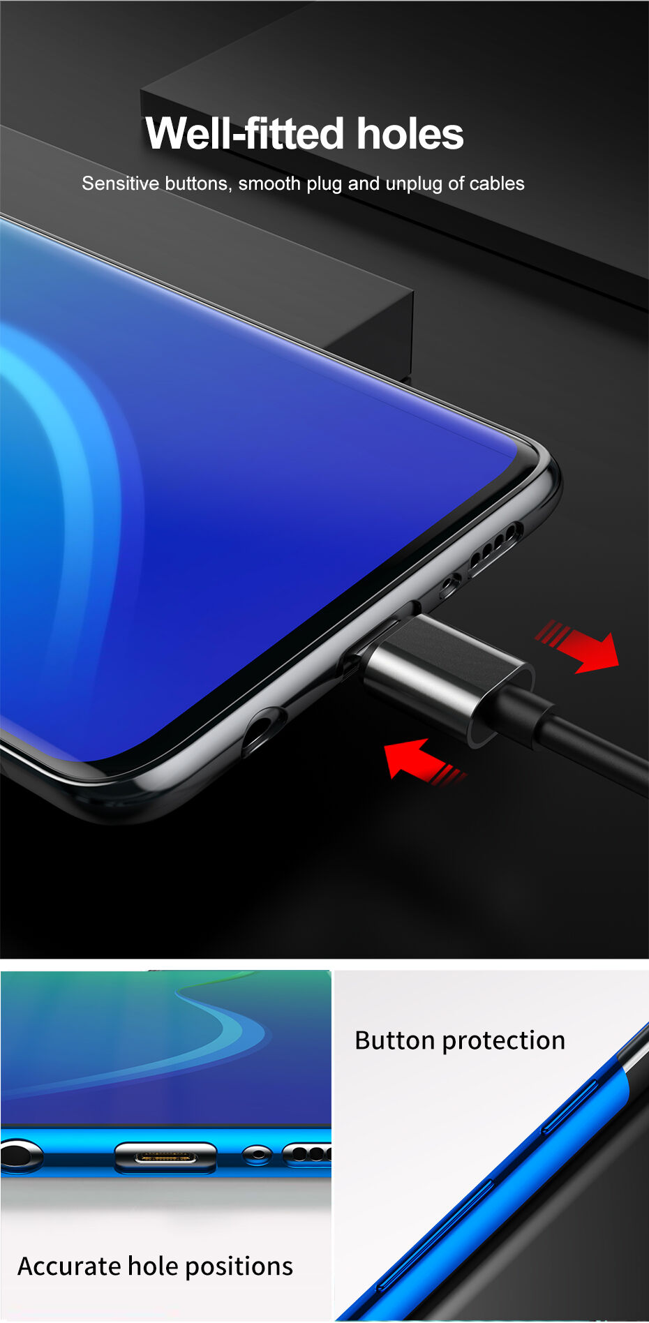 Baseus plastový číry kryt s rámčekom pre Samsung Galaxy S10 Plus - čierny